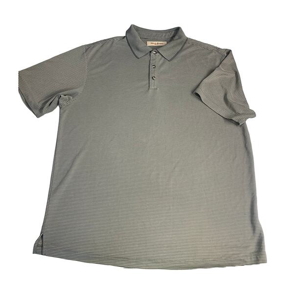 Tommy Bahama Men's Polo‎ Shirt Adult Extra Large  Striped Green - Picture 2 of 8